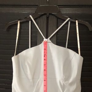 Pale blue Grecian neckline